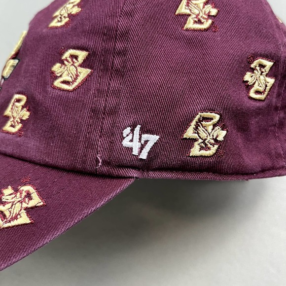Boston College Hat Cap Strapback Womens Maroon '47 All Over Logo Confetti Eagles - Picture 4 of 8